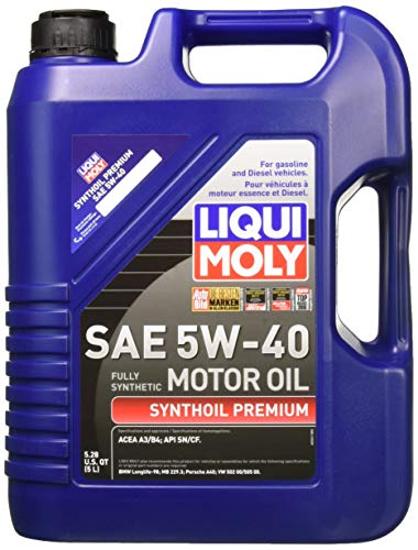 Liqui Moly 2041 Premium 5W-40 Synthetic Motor Oil - 5...