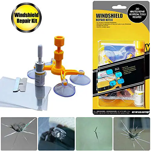 GLISTON Car Windshield Repair Kit for Chips and Cracks,...